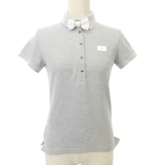 マーク&ロナ　MARK&LONA レディース　ポロシャツ　新品 MARK&LONA マークアンドロナ 半袖ポロシャツ 黒 スカル レディース S