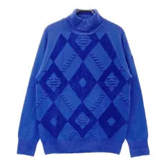 サイズ：L CALLAWAY キャロウェイ  タートルネック ニットセーター ウール混 総柄 ネイビー系 [240101520311] ゴルフウェア レディース ストスト