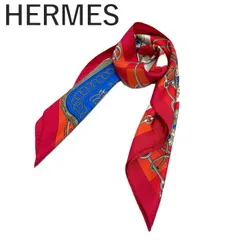 エルメス HERMES スカーフ カレ90 cliquetis 大判 シルク 柄 レッド アイボリー ブルー
