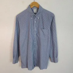 Brooks Brothers ブルックスブラザーズ 長袖シャツ 総柄 ブルー 16 1/2-2/3サイズ メンズ 古着 シティーボーイ