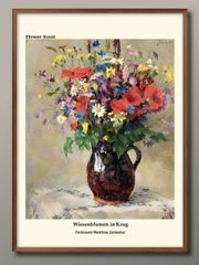 1-9663 ポスター アート おしゃれ 絵画 インテリア 花の香りシリーズ オリジナル商品 Ferdinand Matthias Zerlacher A3サイズ 北欧 イラスト マット紙 艶消し アートパネル 額 フレーム デザイン 壁掛け 