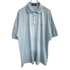 POLO RALPH LAUREN 半袖 ポロシャツ XLサイズくらい ライトブルー 古着卸 アメリカ仕入 t2406-3441