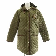 ローレンラルフローレン LAUREN RALPH LAUREN キルティングコート ロング丈 中綿 フード アウター S カーキ /AN41