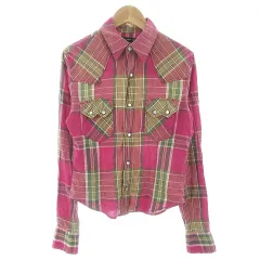 ラルフローレン RALPH LAUREN SPORT シャツ ステンカラー 長袖 薄手 コットン チェック 7 130cm ピンク トップス /TYM