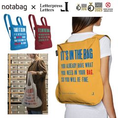 Notabag Letterpress Letters ノットアバッグ 2way トートバッグ リュックサッ ク レタープレスレターズ BAG & BACKPACK 男女兼用 エコバッグ NTB019