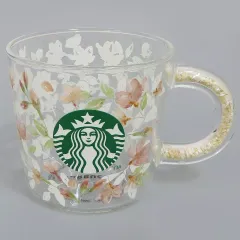 【中古】マグカップ･湯のみ SAKURA2024 シェルハンドル耐熱グラスマグ 355ml 「スターバックスコーヒー」