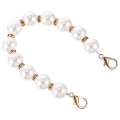 【人気商品】パールストラップ バッグ持ち手 持ち手 ビーズ持ち手 取っ手 ビーズストラップ 交換用バッグチェーン 可愛い レディース 30cm