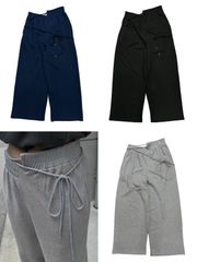 受注制【oaks】design ribbon wide sweat pants (3color)