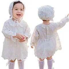 ベビー セレモニードレス 新生児 女の子 ベビードレス ベビー服 女の子 フォーマル お宮参り 白 赤ちゃん 帽子付き 結婚式 退院着 七五三 
