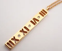 美品 TIFFANY&Co.(ティファニー) アトラス3Pダイヤバーネックレス  