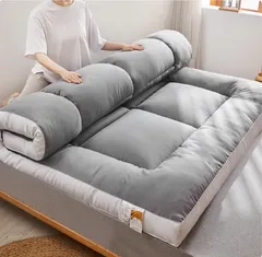 加厚のシングルベッドマットレスカバー、家庭用タタミマットレス、折りたたみ可能な柔らかいマットレス、湿気を防ぐ寝室用マットレス