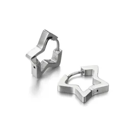 1個　18G カラー(ステンレス　シルバー　ゴールド)　トライアングル　フープピアス　スター　星　簡単装着　キャッチ不要　ワンタッチ　ロックピアス　ボディピアス　18ゲージ(1.0mm)