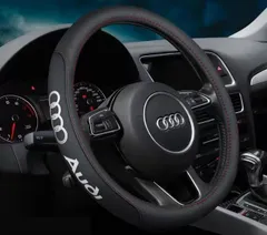 Audi 高品質 本革 ステアリングカバー アウデ
