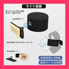 【スタッフおすすめ！】chuqisheji 壁掛けライト ブラケットライト LED ウォールライト ３段階調光調色 スポットライト マグネット式 工事不要 360*回転 コードレス ベッドサイドランプ 2in1タイプ Tpye-C充電式 目