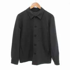 ユニクロ UNIQLO 美品 24SS 感動シャツジャケット 無地 311-470993 M グレー /HO●