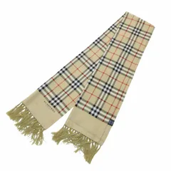バーバリー ロンドン BURBERRY LONDON シルクストール マフラー スカーフ ノバチェック シャドーホース フリンジ ベージュ IBO52