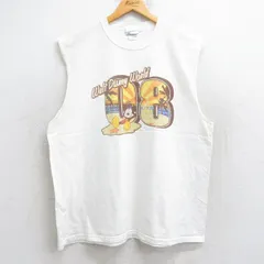 XL/古着 ノースリーブ ビンテージ Tシャツ メンズ 00s ディズニー ミッキー 大きいサイズ コットン クルーネック 白 ホワイト 25aug13 中古