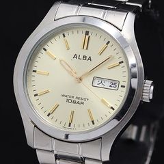 SEIKO ALBA 7N43-0BA0 シャンパンゴールドダイヤル メンズ - メルカリ