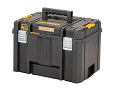 【在庫セール】ラージボックス Lサイズ 工具箱 収納ケース TSTAK ツールボックス 大容量 積み重ね収納 脱着トレー IP54 デウォルト(DEWALT) 坊塵 防水 設計 DWST83346-1