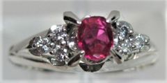 ジュエリーマキ PT850 ルベライト 0.37ct 3.03g 指輪 11号 - メルカリ