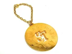 ■美品■ Samantha Thavasa サマンサタバサ サークル 円形 キーホルダー バッグチャーム キーチャーム レディース ゴールド系 DJ7748