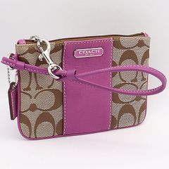COACH コーチ アクセサリー ポーチ パッチワーク ピンク ストラップ付 