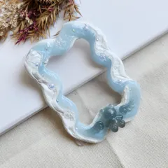 ホイップデコトレカケース　水色　ブルー　くま