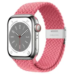 【在庫処分】バンド 49mm Watch 45mm 44mm 42mm、編み込み ナイロン ゴム ストラップ スポーツループ Apple リストバンド女性 男性 伸縮性 ブレスレット おしゃれ 蒸れない かぶれない 人気 コンパチブル コンパチブル アップルウ