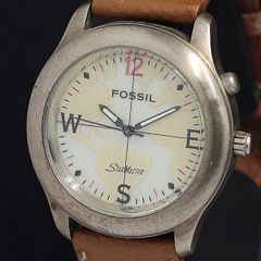 新品電池/稼働 FOSSIL クォーツ メンズ 腕時計 ヴィンテージ アメカジ
