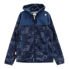 サイズ：M LE COQ GOLF ルコックゴルフ  フード付 ジップジャケット 総柄 ネイビー系 [240101452347] ゴルフウェア レディース ストスト