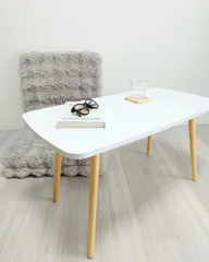 「新生活応援！」ローテーブル 幅80×奥行40×高さ42.5cm リビングテーブル 机 デスク 省スペース 天然木 木目 木製 北欧 木 一人暮らし シンプル 可愛い おしゃれ