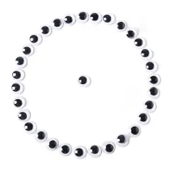 【迅速発送】動く 目玉 シール 8mm 500個セット ドールアイ 人形目 人形眼 あみぐるみ アイ 動眼 黒目 貼り付けタイプ 手芸 DIY 材料 ドールメイキング アクセサリー クラフト 手芸パーツ 手作り 目 8ミリ