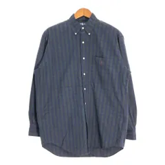 90年代 RALPH LAUREN ラルフローレン BIG SHIRT ボタンダウン 長袖シャツ ブラックウォッチ(メンズ M) 中古 古着 S8413