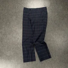 adidas golf Pants Slacks Plaid アディダスゴルフ ロングパンツ スラックス ゴルフウェア ストレート ストレッチ チェック柄 格子柄 ロゴ刺繍 85
