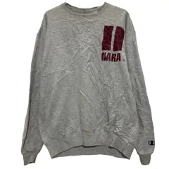 Champion プリントスウェット トレーナー L グレー チャンピオン プルオーバー 裏起毛 古着卸 アメリカ仕入 a703-5641