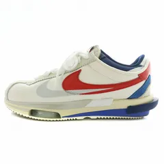 ナイキ NIKE × サカイ sacai ズーム コルテッツ ホワイト アンド ユニバーシティレッド Zoom Cortez White and University Red スニーカー ローカット US9.5 27.5cm 白 赤 青 DQ0581-100