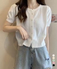 【韓国系 ファッション DAZ】 ニットカーディガン きれいめ 無地 大人