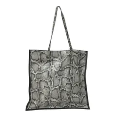 IACUCCI イアクッチ  トートバッグ パイソン柄 ブラック系  レディース [240101400116]