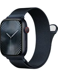 ★EPULY コンパチブル アップルウォッチバンド 49mm 46mm 45mm 44mm 42mm 41mm 40mm 38mm Apple Watch用のバンド マグネットクラスプ ステンレス鋼 メッシュ 通気 男女兼用 長さ調節