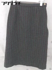 ◇ NATURAL BEAUTY BASIC ロング タイト ナロー スカート サイズXS ブラウン マルチ レディース 【中古】 【1103220002843】