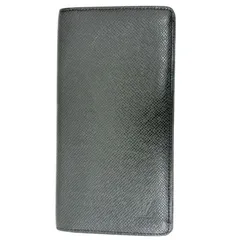 【LOUIS VUITTON ルイ・ヴィトン】タイガ ポルトフォイユ・ロン ノワール レザー 二つ折り長財布 札入れ ウォレット ブラック 黒 TA3106