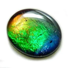 天然アンモライトルース ammolite 58.40ct 鑑定書付き