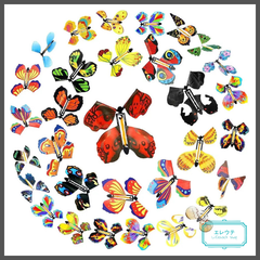 【飛ぶ！】お試し品 バタフライ トイ 2匹【輪ゴムエンジン】飛行 蝶々 ちょうちょ チョウチョ 子供 おもちゃ リアルに飛ぶ シンプル 単純