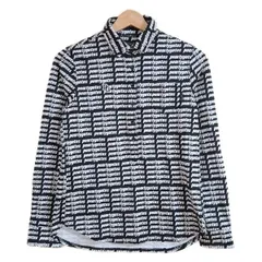 PEARLY GATES(パーリーゲイツ) 長袖ポロシャツ サイズ1 S レディース - 黒×白 ロゴ柄