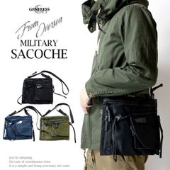 サコッシュ ショルダー バック メンズ レディース ナイロン ミリタリー 全3色 ジェネレス