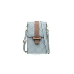 ☆ ブルー ☆ ポーチ ykbag02 ショルダー スマホポーチ おしゃれ ミニショルダーバッグ 斜めがけ スマホポシェット スマホショルダー ポーチ かばん レディース 縦 花 大人 小さめ 軽量 仕切りカード入れ ファスナーポケット 合皮 お出かけ