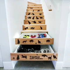 No.69ウォールステッカー 動物　猫　ネコ　アート　剥がせる　シール　壁紙