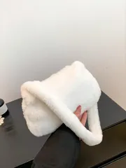 バッグ レディース ショルダーバッグ レディース ファッション フェイクファー ショルダーバッグ 、トートバッグ、カジュアルバッグとしても使えるマルチバッグ、新作秋冬バッグ