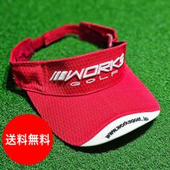 ワークスゴルフ サンバイザー フリーサイズ 春 夏 秋 冬 フリーサイズ 赤 レッド