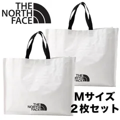 【Mサイズ２枚セット】ノースフェイス バッグ トートバッグ THE NORTH FACE 韓国 エコバッグ ビーチバッグ ショッパーバッグ WHITE ホワイト Mサイズ【新品・正規品】